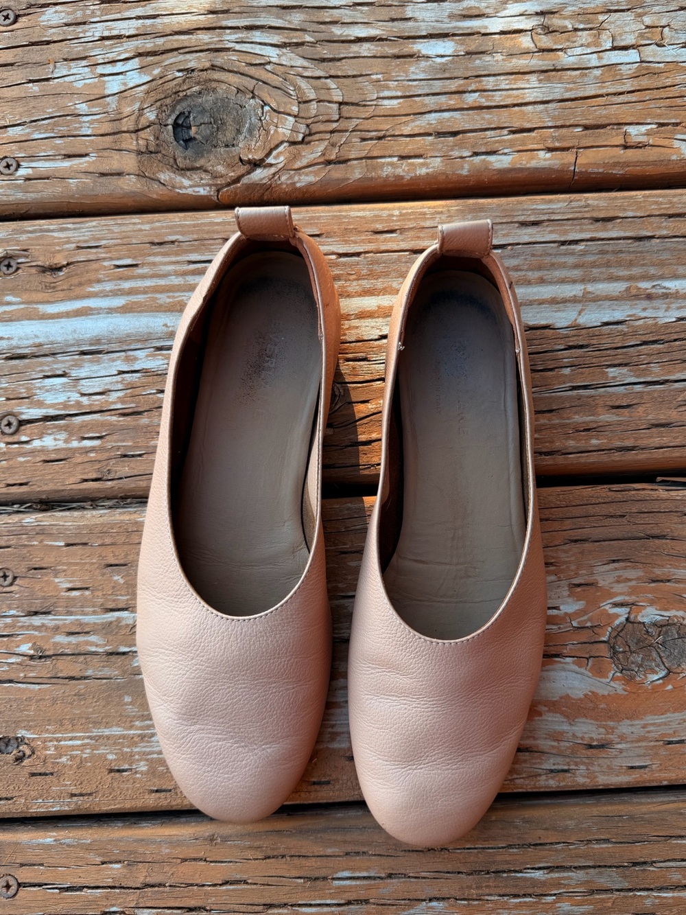 Everlane Day Glove in Tan Size 6.5 Leather Flats in Good Condition